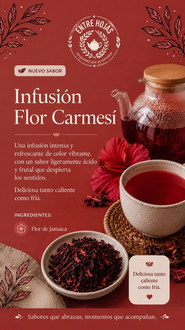 Infusión flor carmesí